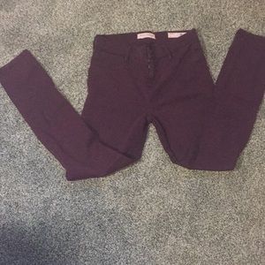 Maroon bull head jeans